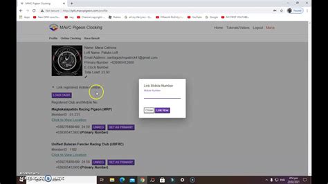 mavc pigeon clocking login